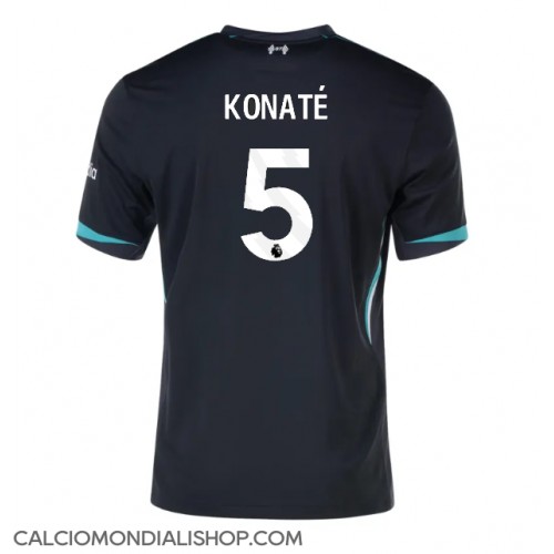 Maglie da calcio Liverpool Ibrahima Konate #5 Seconda Maglia 2024-25 Manica Corta